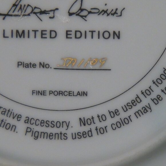 Franklin Mint “Golden Gable Cottage” L.E. Porcelain 8" Plate By Andres Orpinas - Picture 9 of 11